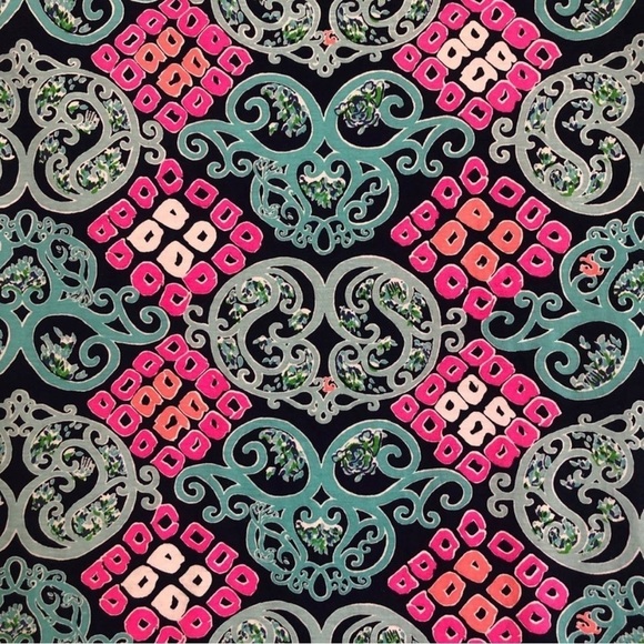 Lilly Pulitzer Behind The Gates Robyn Sleeveless Gold Detail Mini Retro Dress - Picture 8 of 9